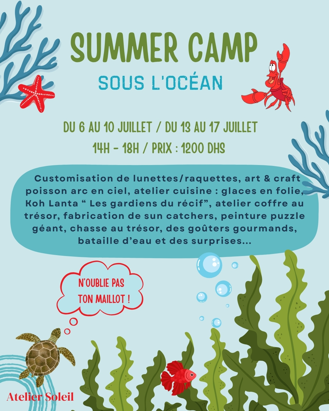Affiche Summer Camp Sous l'océan